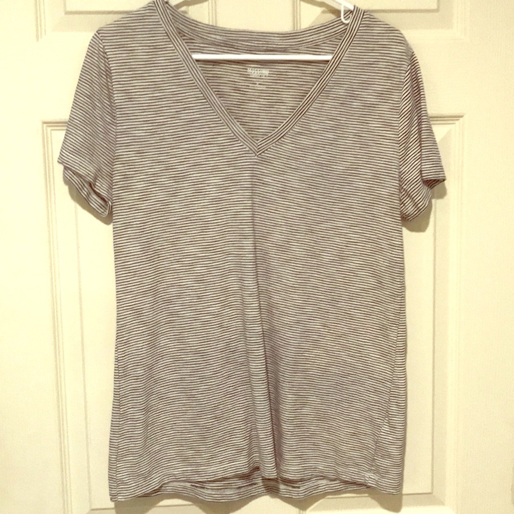 (Mossimo) Striped V-Neck Tee